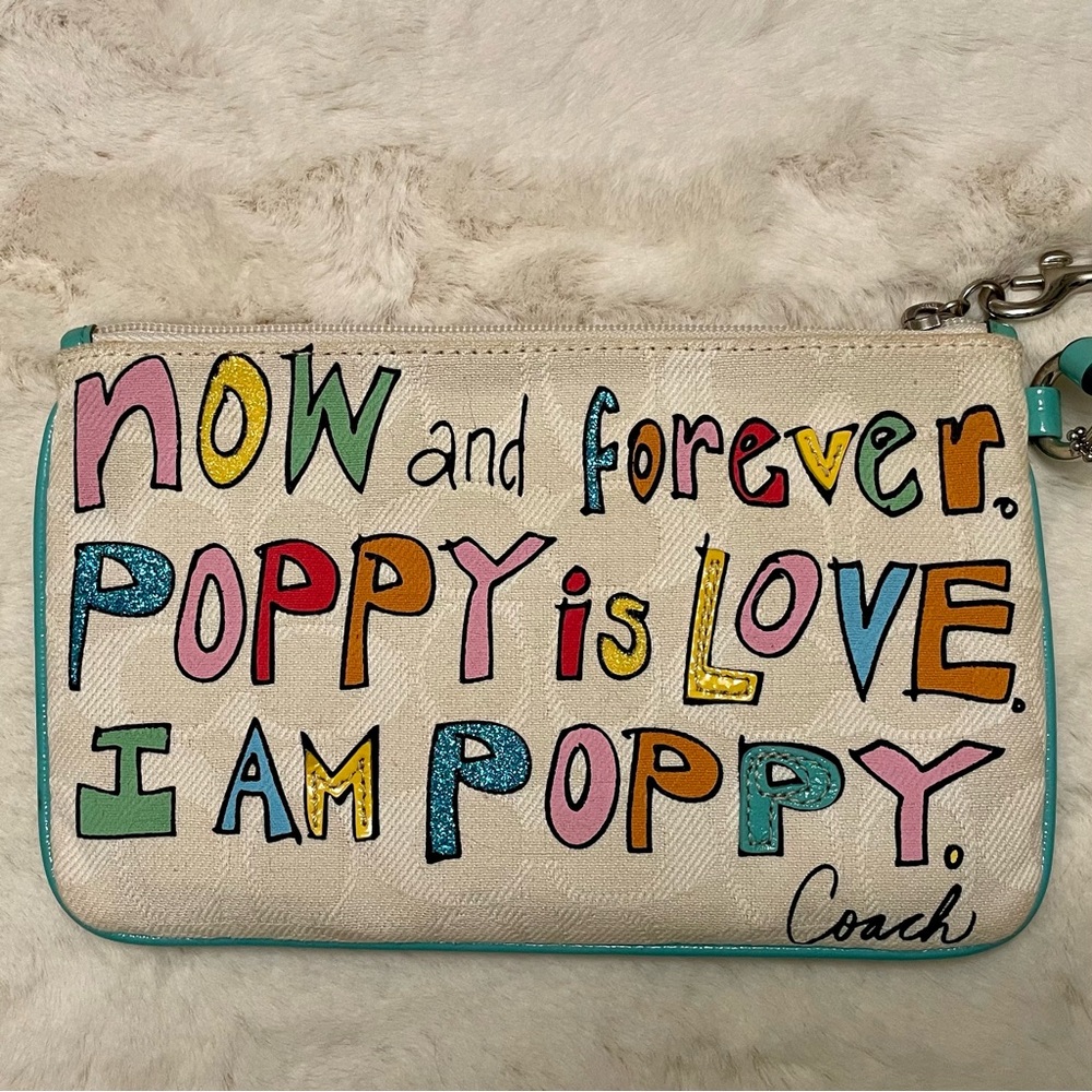 Coach Poppy Colorful Wristlet
